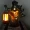1pc Halloween Ghost Statue Light, Halloween Ghost Decor Holding Lantern, Resin Scuplture Outdoor Halloween Decoration