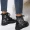 Trendy Womens Chunky Heel Boots with Lace-Up Design and Comfortable Fit - Perfect for Halloween and Fashionable Occasions