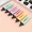 6pcs Fluorescent Macron Color Markers for High Visibility and Easy Identification in Study and Office