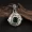 Delicate Retro Green Stone Crystal Silver Carved Hollow Box Pendant Necklace Vintage Jewelry Accessories Gifts For Men Women