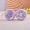 1pc Fashion Cartoon Unicorn Coin Purse For Girls, Purple Butterfly Students Wallet Earphone Storage Bag
