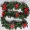 1pc, Artificial Christmas Garland, Green Rattan With Red Flower Decorations For Home Stairs Fireplace Front Porch Door Display Indoor Outdoor Christmas Decor