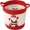 1pc Christmas Santa Claus Storage Woven Bucket With Handles, Portable Storage Bucket For Sundries, Cookies, Kids Gifts, Christmas Organizer Essential, Household Storage Organizer For Bedroom, Desktop, Home, Dorm, Christmas Decor