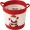 1pc Christmas Santa Claus Storage Woven Bucket With Handles, Portable Storage Bucket For Sundries, Cookies, Kids Gifts, Christmas Organizer Essential, Household Storage Organizer For Bedroom, Desktop, Home, Dorm, Christmas Decor