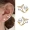 Pearl Mermaid Tail Stud Earrings, Alloy Rhinestone Decor Minimal Japanese And Korean Elegant Style Womens Earrings Jewelry