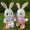 LED Robot Rabbit Drumming Toy Lantern Toy Bunny Electronic Educational Music Kids Birthday Gift