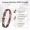 1pc Copper Bracelets For Men, Copper Magnetic Bracelet With 3500 Gauss Magnets, Cross Copper Magnetic Bracelet With Adjustable Tool, Copper Jewelry Gift For Fathers Day Birthday