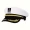 1pc White Mens And Womens Captain Navy Hat Flat Top Sailor Police Hat