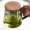 1pc 525ml/17.8oz, Heat-Resistant Borosilicate Glass Tea Cup with Walnut Cover - Moisture Separation Mug for Green Tea - Ideal for Men and Women