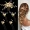 5pcs Golden Leaf Hairpin Flower Pearl Bridal Hair Fork Headwear Vintage Wedding Womens Elegant Decoration Hair Accessories