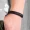 1pc Mens Black Simple Woven Bracelet