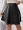 Plus Size Casual Skirt Womens Plus Solid Faux Leather High Rise Zip Up Mini A-line Skirt