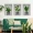 3pcs Simple Green Plant Stickers, Background Wall Sticker, For Office Home Living Room Bedroom Wall Decoration, Home Decor, Bathroom Accessories