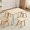 1pc All Solid Wood Shoe Changing Stool, Small Walnut Color Stool For Living Room, Entrance, Bathroom,Bedroom, Kitchen