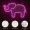 1pc Pink Elephant Cute Animals LED Neon Light Sign, With Acrylic Back Panel Neon Sign USB Powered Dimmer Switch, For Home Bedroom Study Room Zoo Bar Club Pub Party Wall Art Decor Hanging Light