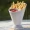 1pc, White French Fries Ketchup Holder, Cone Cup Stand, 2-in-1 Sauce Food Snack Container Stand