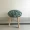 1pc Stool, Green Handwoven Upholstery, Assembleable, Portable Light Luxury Nordic Style, Velvet, Rubber Wood, Suitable For Dressing Table, Living Room, Bedroom And Outdoor