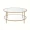 1pc Round Coffee Table, Iron Art Living Room Tea Table Light Luxury Simple Modern Coffee Table