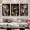3pcs, Black and Golden Flower Wall Art Canvas Painting for Living Room Decor - Modern Abstract Design, 15.7x23.6in/40x60cm - No Frame Required