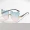 Sweet Cute Gradient Color Rimless Bear Shape Lens Sunglasses, For Boys Girls Outdoor Party Vacation Travel Supply Photo Prop