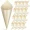Value Pack 50pcs Food Cones For Restaurant Wooden Tasting Cone Disposable Ice Cream Cone Family Party Buffet Packaging Container Roll Dessert Cone Disposable Ice Cream Cone Fruit Snack Cone Cookie Cone Cone