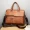 Vintage PU Leather Business Briefcase Messenger Bag for Men - Travel Work Computer Bag - Crossbody Shoulder Pack - Handbag with Multiple Compartments and Adjustable Strap