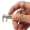 1pc Mini Vernier Caliper Shaped Keychain Pendants - Portable 0-40mm Measuring Gauging Tool for Car Turbo Key Chain