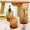 24pcs Amber Glass Vase, Glass Bud Vase Set In Bulk, Amber Relief Vase For Centerpieces, Mini Vintage Glass Flower Vases For Wedding Home Table Party Decor, Multi-Size