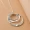 Neutral Irregular Three Ring Pendant Necklace, Exquisite Fashionable Personalized Avant-Garde Versatile Daily Travel Party Wear Jewelry Gift For Women Men