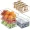 2/4/6pcs Stackable Refrigerator Storage Bins with Handles - Space-saving Organizer for Freezer, Pantry, Cabinets, Drawer and Shelves - Transparent Fruit Container for Kitchen Supplies